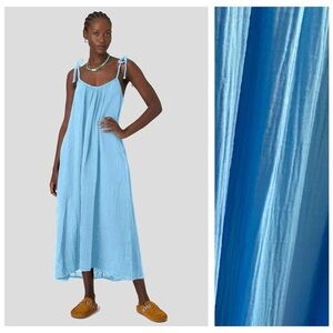 XiRENA Blue Cotton Gauze Joli Maxi Midi Dress XS